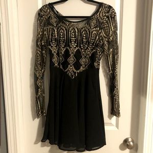 Alter’d State Gold Embellished Mini Dress